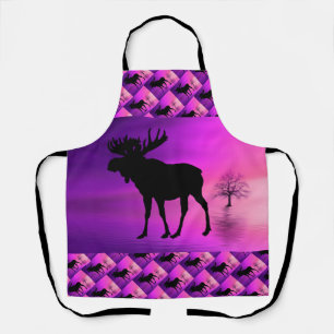 Bull Moose Silhouette Apron