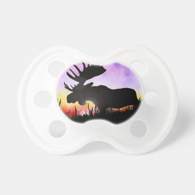 BULL MOOSE SILHOUETTE PACIFIER (Front)