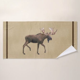 Bull Moose Sur Ancien Papier