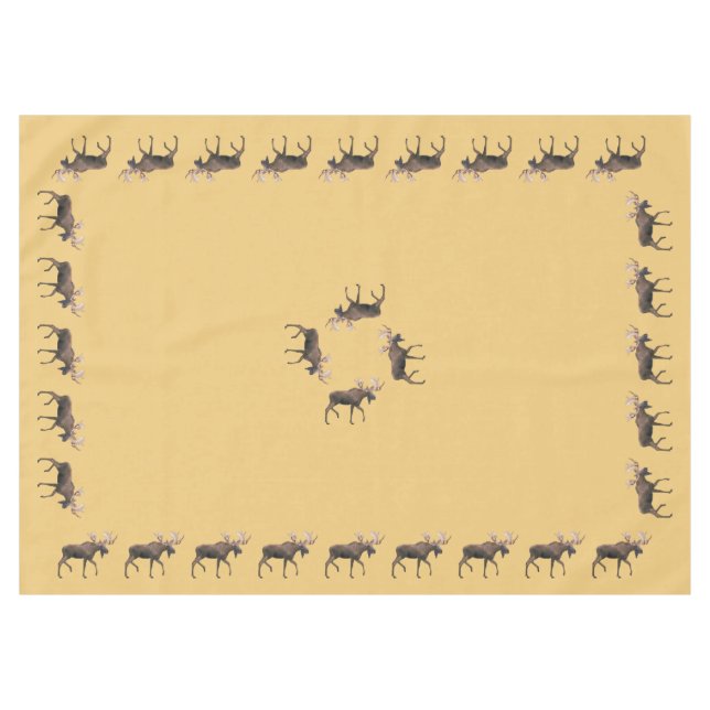 Bull Moose Tablecloth (Front (Horizontal))