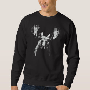 Bull moose white sweatshirt