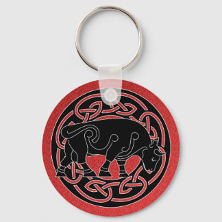 Bull of Prosperity - Celtic Knotwork Keychain