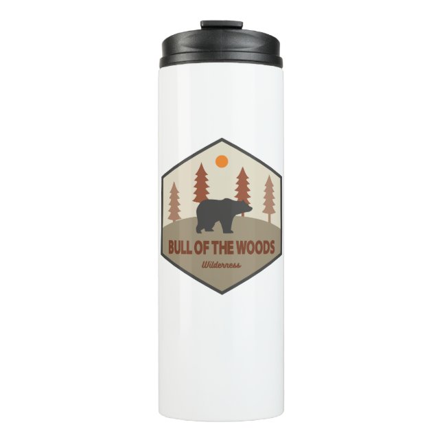 Bull Of The Woods Wilderness Oregon Bear Thermal Tumbler (Front)