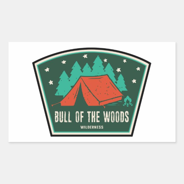 Bull Of The Woods Wilderness Oregon Camping Sticker (Front)