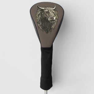 Bull Portrait Golf Head Cover