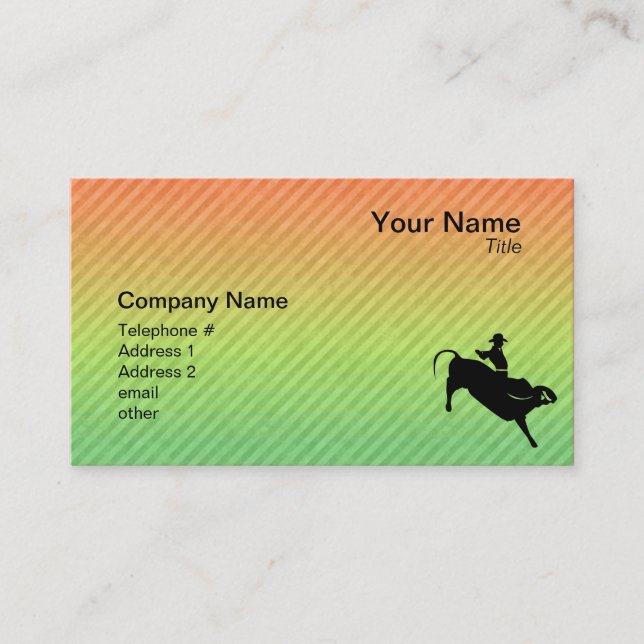Bull Rider Business Card (Front)