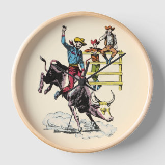 Bull Rider Clock