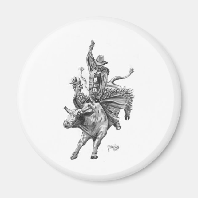 Bull Rider Magnet (Front)