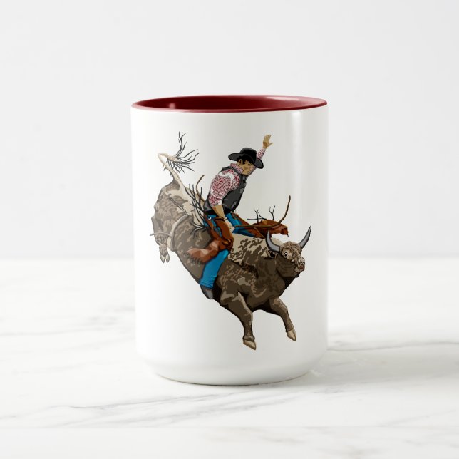 Bull rider mug (Center)