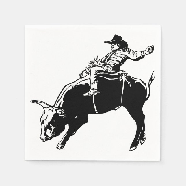 Bull Rider Napkin (Front)
