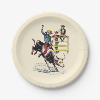 Bull Rider Paper Plates (choice of colours)