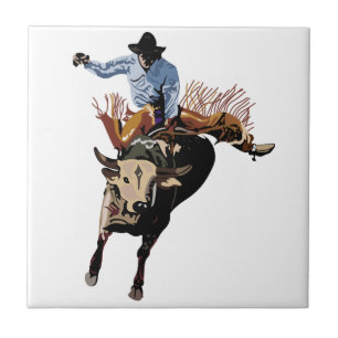 Bull Rider Tile