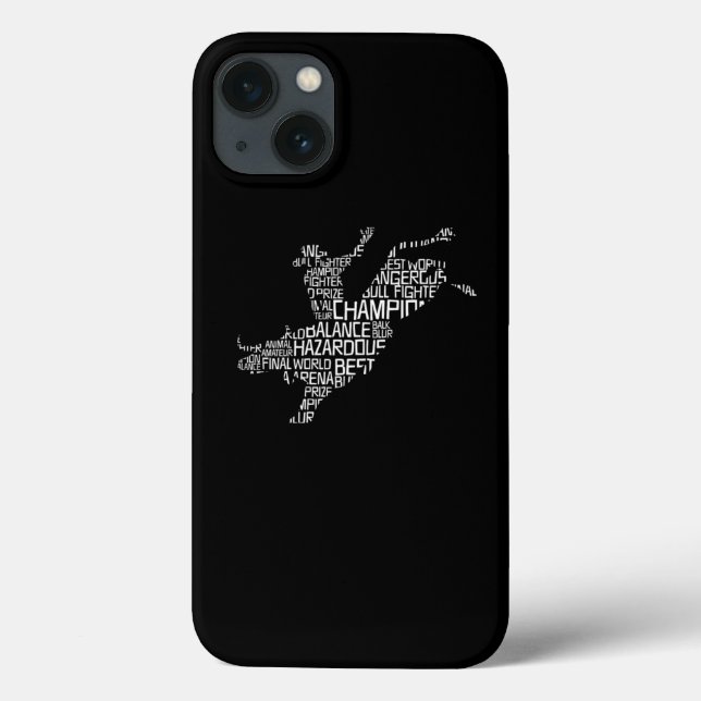 Bull Rider Word Cloud  Case-Mate iPhone Case (Back)