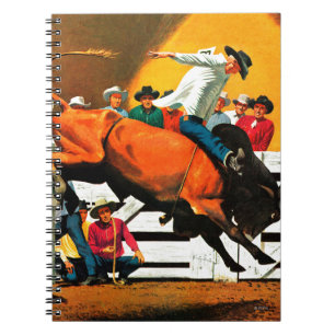 Bull Riding by Fred Ludekens Notebook