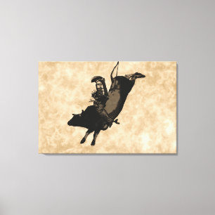 Bull Riding Hero- Rodeo Event    Canvas Print