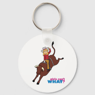 Bull Riding Keychain