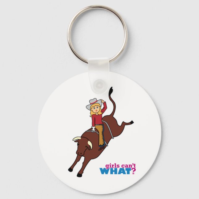 Bull Riding Keychain (Front)