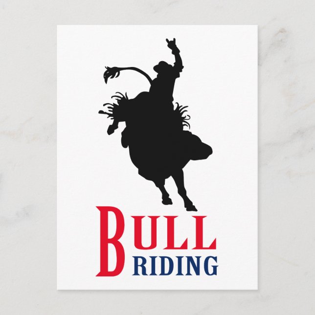 Bull Riding Postcard (Front)