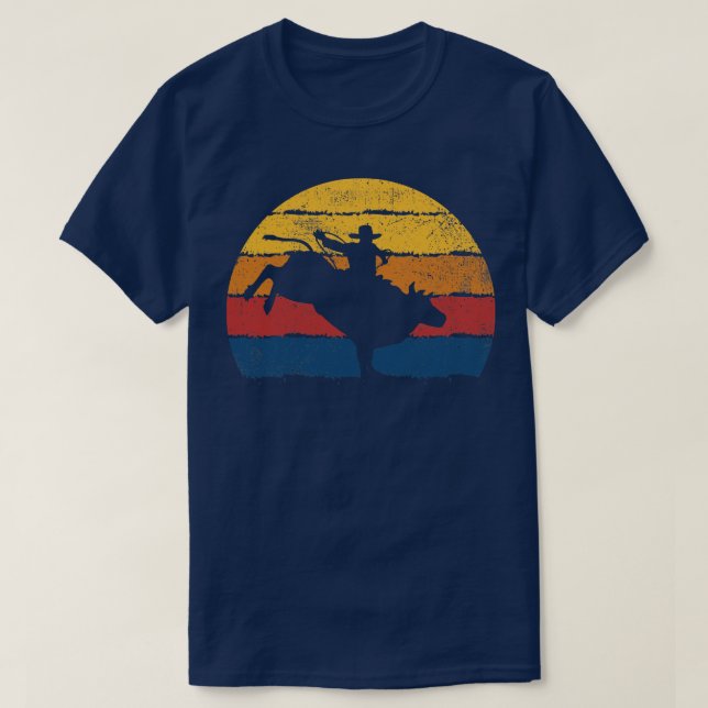 Bull Riding Rodeo Cowboy 1 T-Shirt (Design Front)