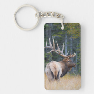 Bull Rocky Mountain Elk Keychain