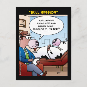 "Bull Session" Postcard