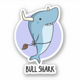 Bull Shark Funny Animal Shark Pun 