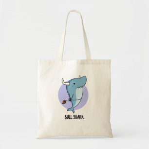Bull Shark Funny Animal Shark Pun  Tote Bag