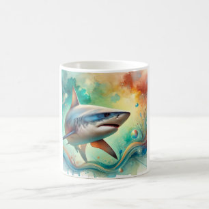 Bull Shark Serenity 290824AREF147 - Watercolor Coffee Mug