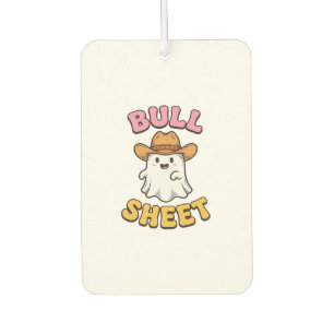Bull Sheet Cute Ghost Cowboy Vintage Funny T-Shirt Air Freshener