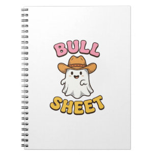 Bull Sheet Cute Ghost Cowboy Vintage Funny T-Shirt Notebook