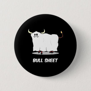 Bull Sheet Ghost Funny Halloween 2 Inch Round Button