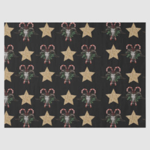 Bull Skull and Candy Cane Tissue Paper