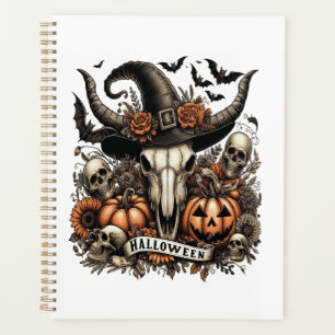 Bull Skull Halloween Cow Planner