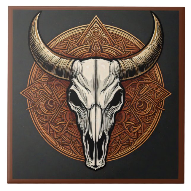 Bull Skull Tile (Front)