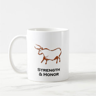 Bull Strength And Honour shirt Brown Coffee Mug