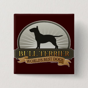 Bull Terrier 2 Inch Square Button