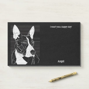 Bull Terrier Abstract Art Dog Name  Post-it Notes