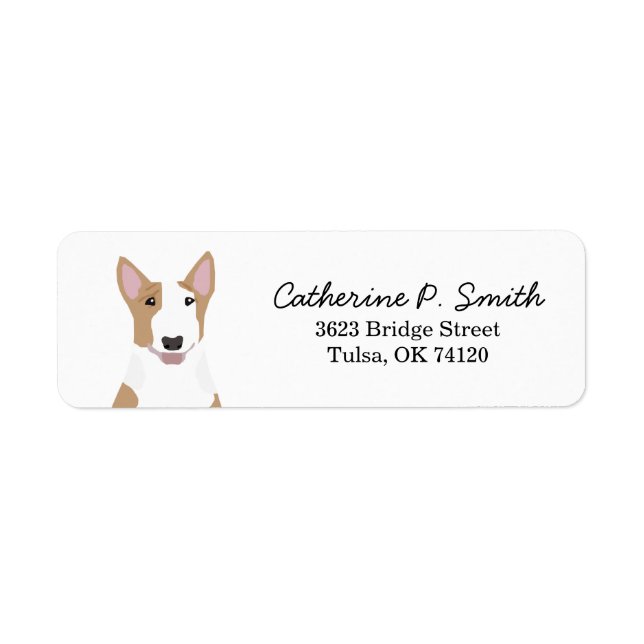 Bull Terrier Adresse de retour (Devant)