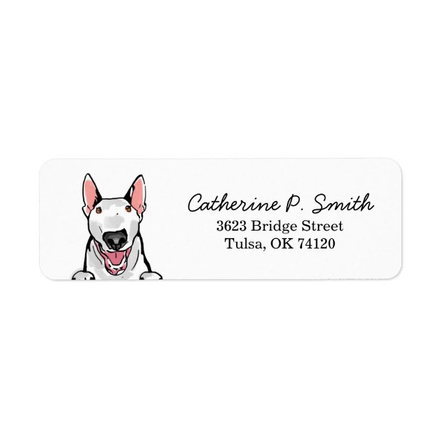Bull Terrier Adresse de retour (Devant)