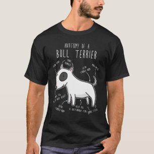 Bull Terrier Anatomy Cute Pet Bully Dog Mom Dad T-Shirt