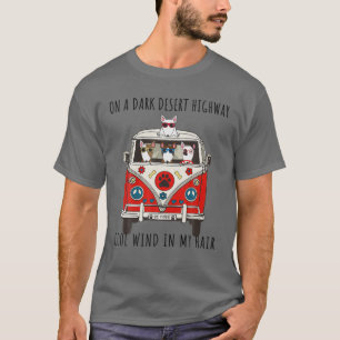 Bull Terrier Artwork Painting Desert Highway T-Shirt
