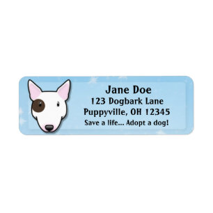 Bull-terrier blanc de Kawaii (tache d'oeil)