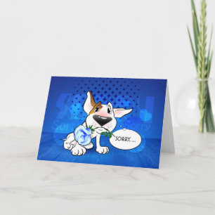 Bull Terrier Cartoon Greeting Card "Sorry"