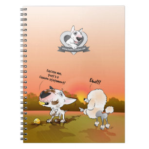 Bull Terrier Cartoon Notebook "Fashion Statement"