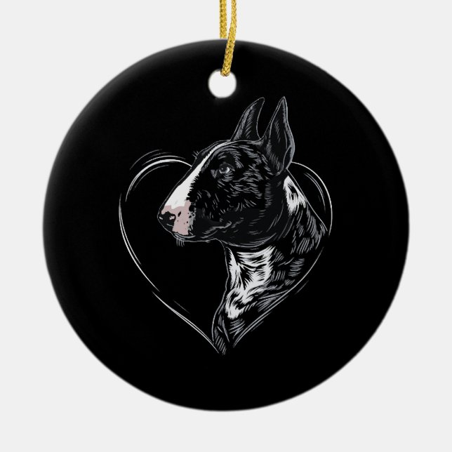Bull Terrier   Ceramic Ornament (Front)