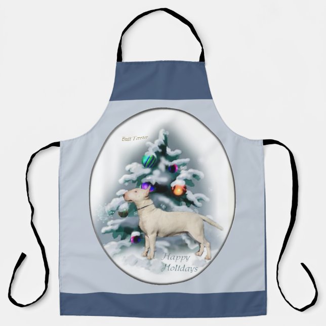 Bull Terrier Christmas Apron (Front)
