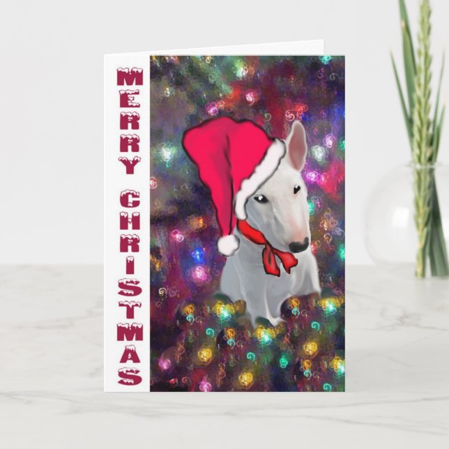 Bull Terrier Christmas Card (Front)