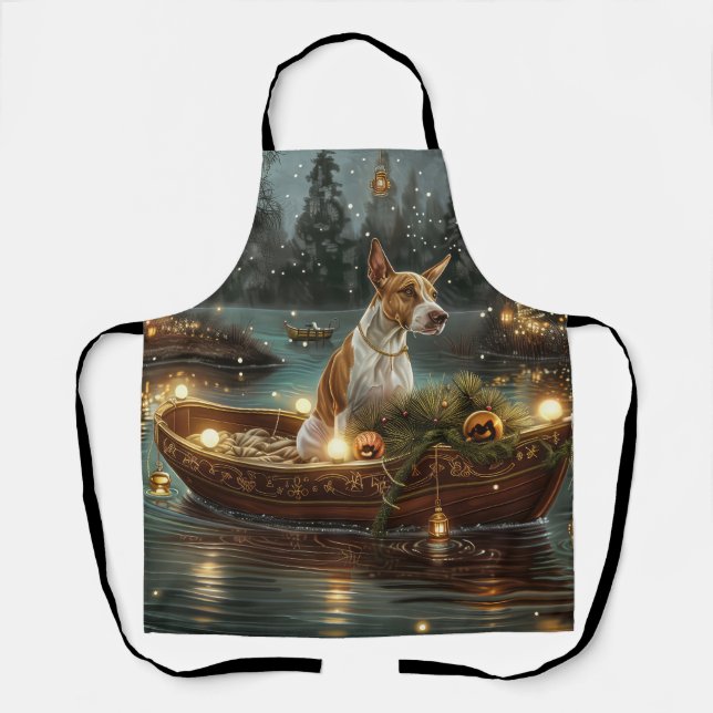 Bull Terrier Christmas Festive Voyage Apron (Front)