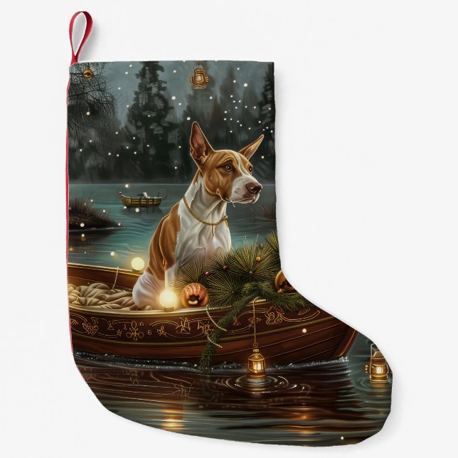 Bull Terrier Christmas Festive Voyage Small Christmas Stocking (Front)
