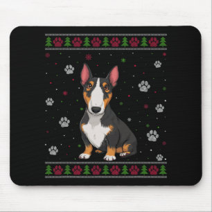 Bull Terrier Christmas Sweater Xmas Pet Animal Dog Mouse Pad